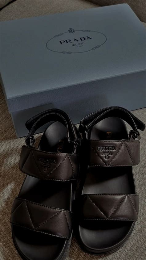 prada dad sandals|Prada nylon sandals.